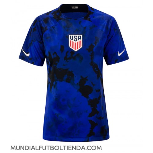 Camiseta Estados Unidos Segunda Equipación Replica Mundial 2022 para mujer mangas cortas